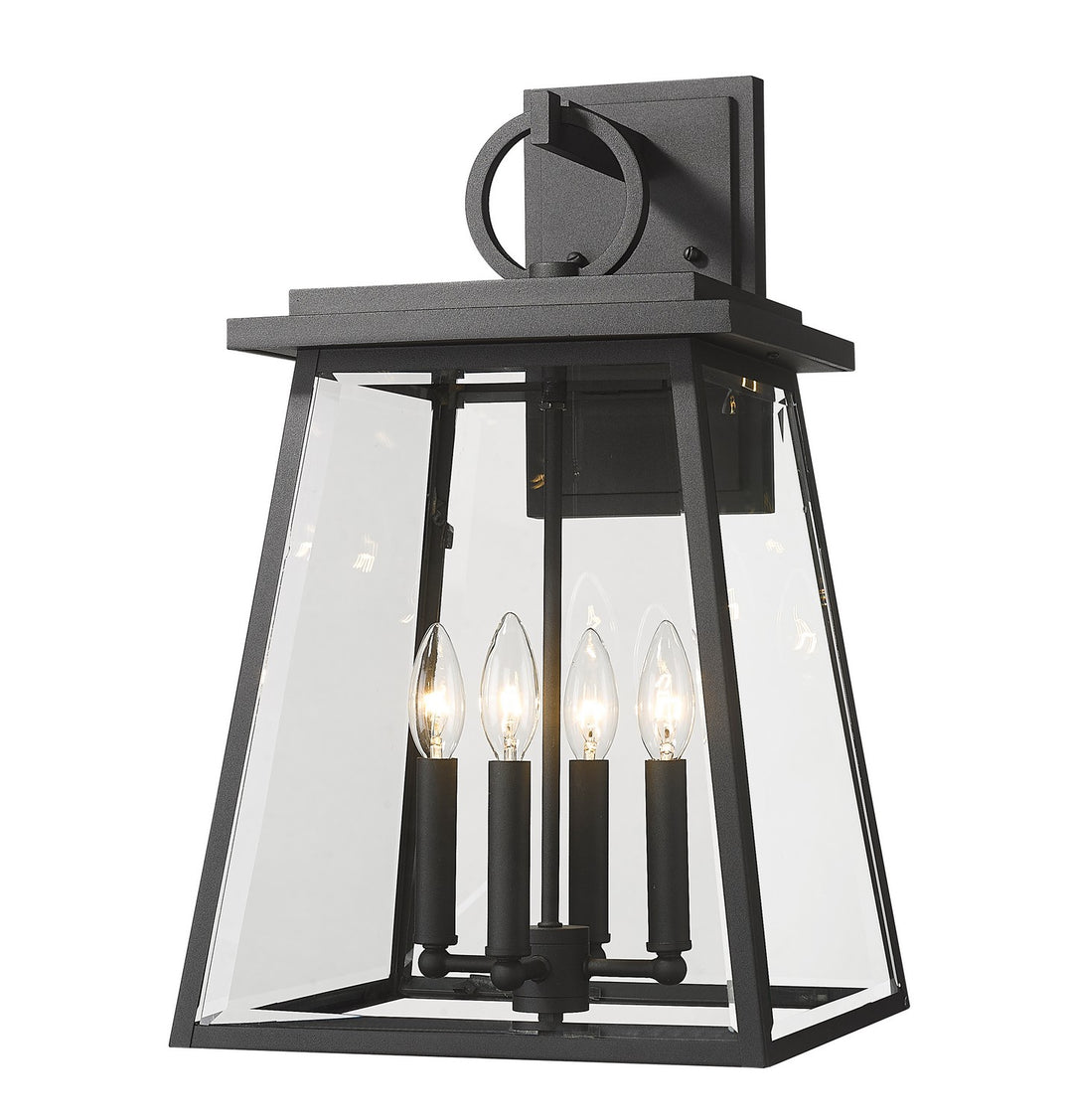 Broughton Four Light Outdoor Wall Light in Black - available from The Lighting Shoppe, trusted by Canadian homeowners