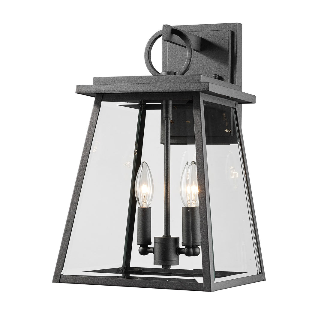 Broughton Two Light Outdoor Wall Sconce in Black - available from The Lighting Shoppe, trusted by Canadian homeowners