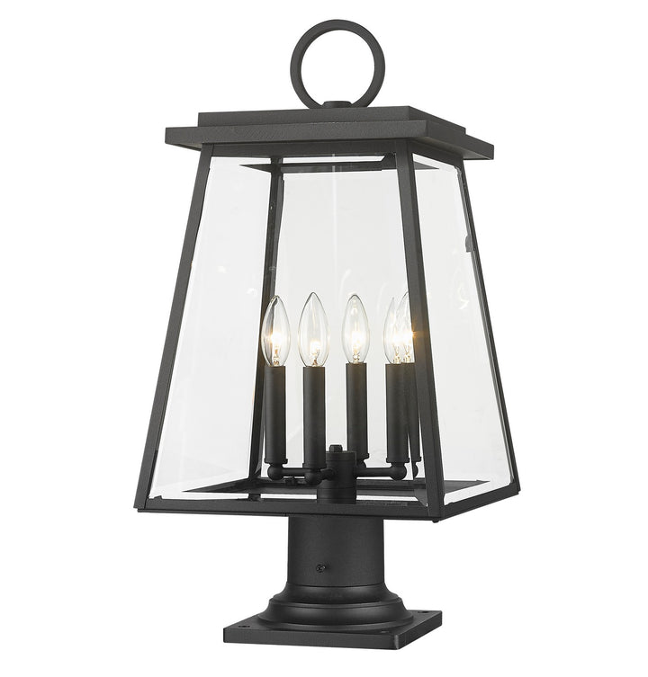 Z-Lite Canada - 521PHBR-533PM-BK - Four Light Outdoor Pier Mounted Fixture - Broughton - Black