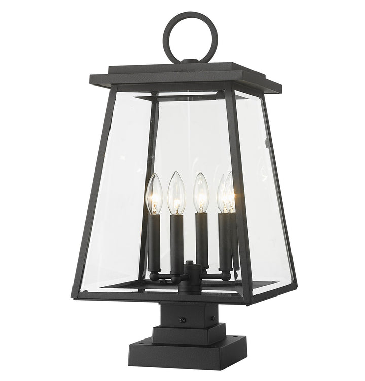 Z-Lite Canada - 521PHBS-SQPM-BK - Four Light Outdoor Pier Mounted Fixture - Broughton - Black