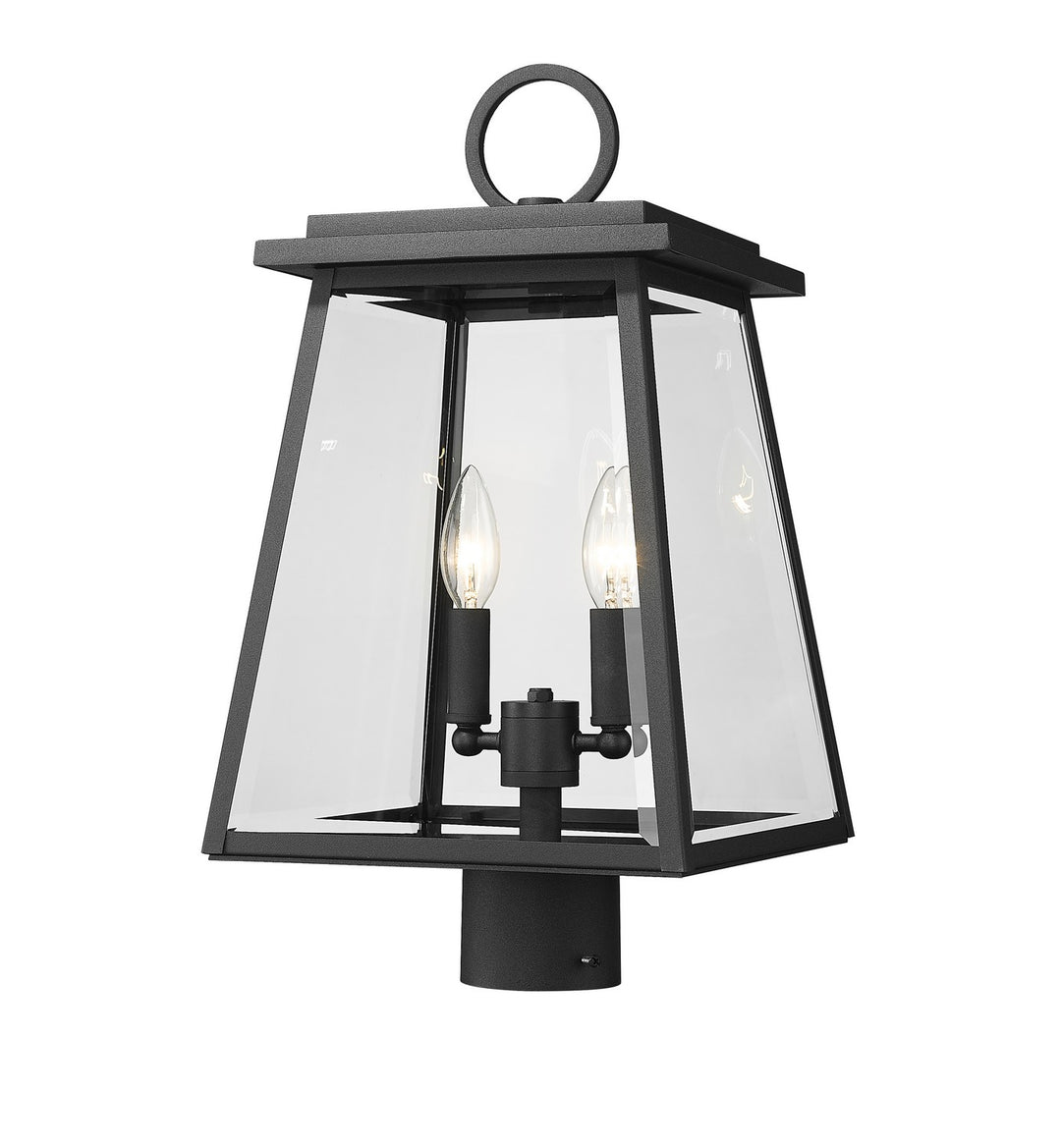 Broughton Two Light Outdoor Post Mount Fixture in Black - available from The Lighting Shoppe, trusted by Canadian homeowners