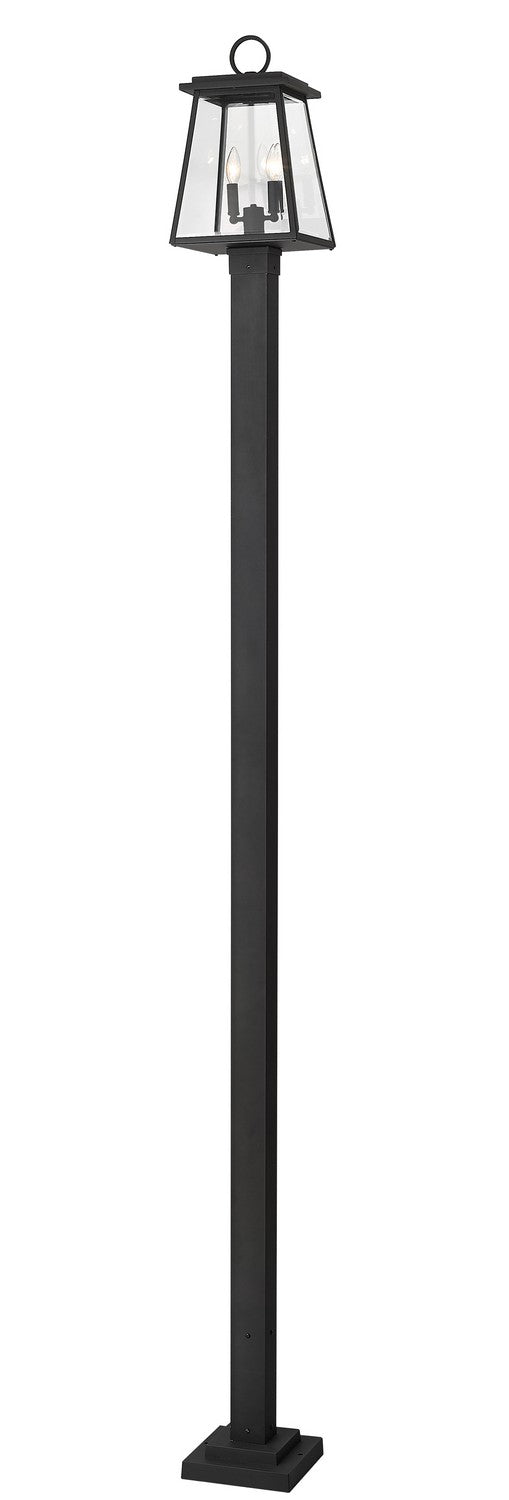Broughton Two Light Outdoor Post Mounted Fixture in Black - available from The Lighting Shoppe, trusted by Canadian homeowners