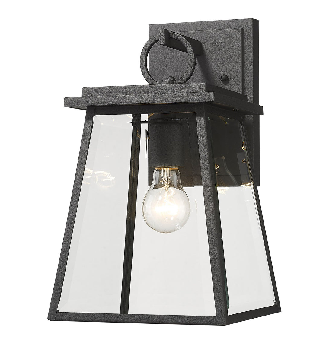 Broughton One Light Outdoor Wall Light in Black - available from The Lighting Shoppe, trusted by Canadian homeowners