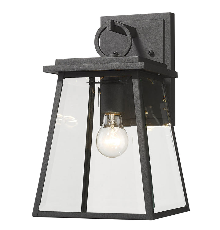 Broughton One Light Outdoor Wall Light in Black - available from The Lighting Shoppe, trusted by Canadian homeowners