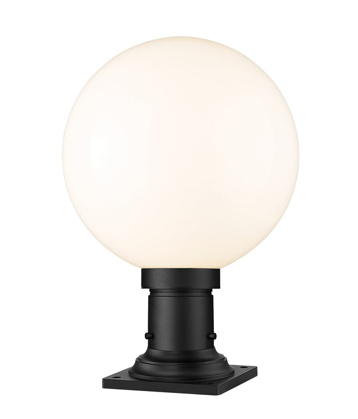 Laurent One Light Outdoor Pier Mounted Fixture in Black - available from The Lighting Shoppe, trusted by Canadian homeowners