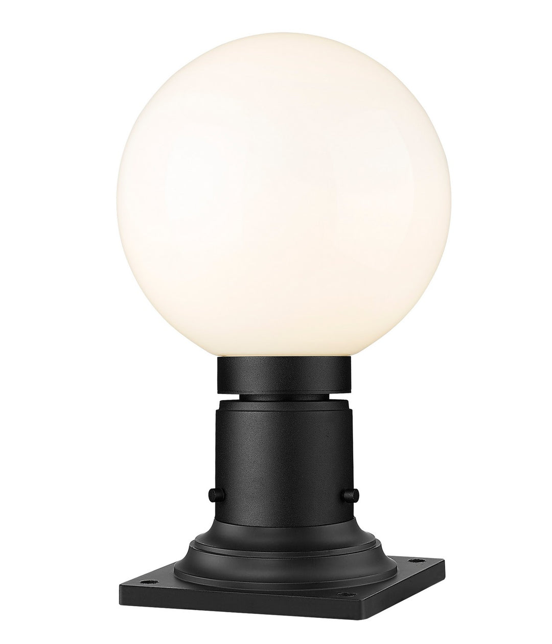 Laurent One Light Outdoor Pier Mounted Fixture in Black - available from The Lighting Shoppe, trusted by Canadian homeowners