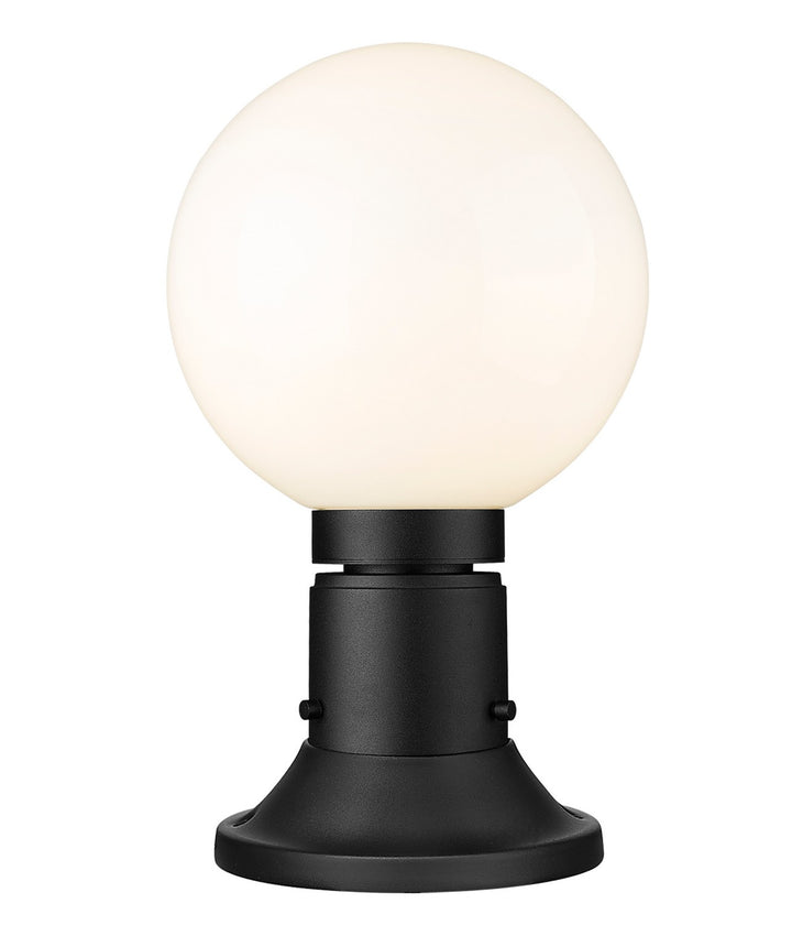 Laurent One Light Outdoor Pier Mounted Fixture in Black - available from The Lighting Shoppe, trusted by Canadian homeowners