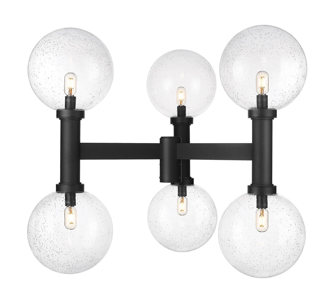 Laurent Six Light Outdoor Post Mount Fixture in Black - available from The Lighting Shoppe, trusted by Canadian homeowners
