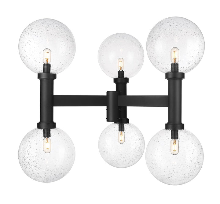Laurent Six Light Outdoor Post Mount Fixture in Black - available from The Lighting Shoppe, trusted by Canadian homeowners