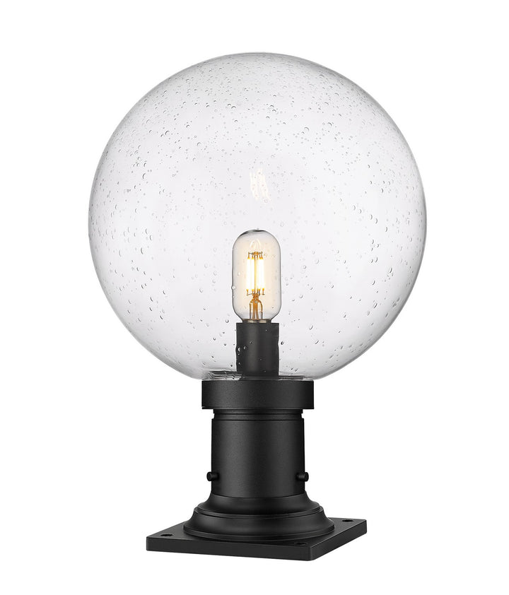 Laurent One Light Outdoor Pier Mounted Fixture in Black - available from The Lighting Shoppe, trusted by Canadian homeowners