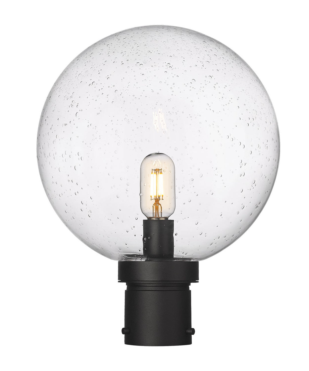 Laurent One Light Outdoor Post Mount Fixture in Black - available from The Lighting Shoppe, trusted by Canadian homeowners