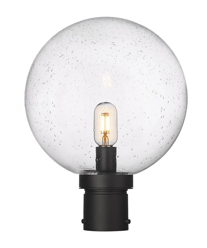 Laurent One Light Outdoor Post Mount Fixture in Black - available from The Lighting Shoppe, trusted by Canadian homeowners