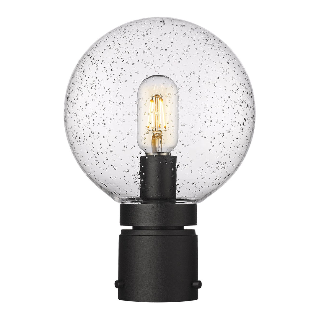 Laurent One Light Outdoor Post Mount Fixture in Black - available from The Lighting Shoppe, trusted by Canadian homeowners