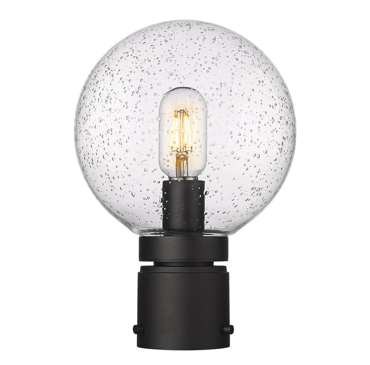 Laurent One Light Outdoor Post Mount Fixture in Black - available from The Lighting Shoppe, trusted by Canadian homeowners