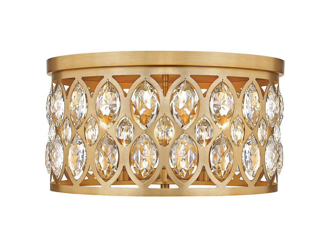 Dealey Five Light Flush Mount in Heirloom Brass - available from The Lighting Shoppe, trusted by Canadian homeowners
