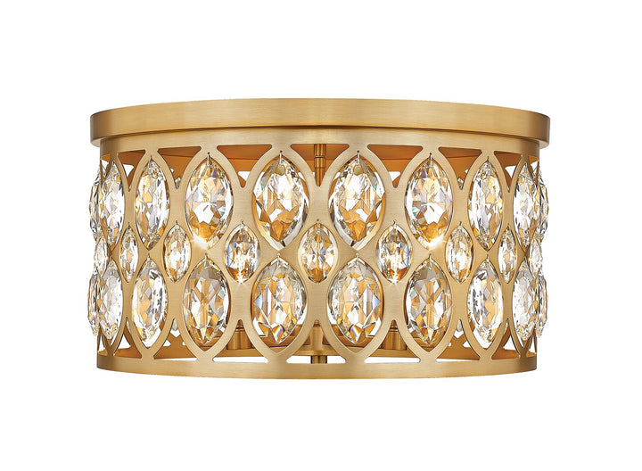Dealey Five Light Flush Mount in Heirloom Brass - available from The Lighting Shoppe, trusted by Canadian homeowners