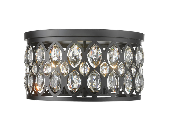 Dealey Five Light Flush Mount in Matte Black - available from The Lighting Shoppe, trusted by Canadian homeowners