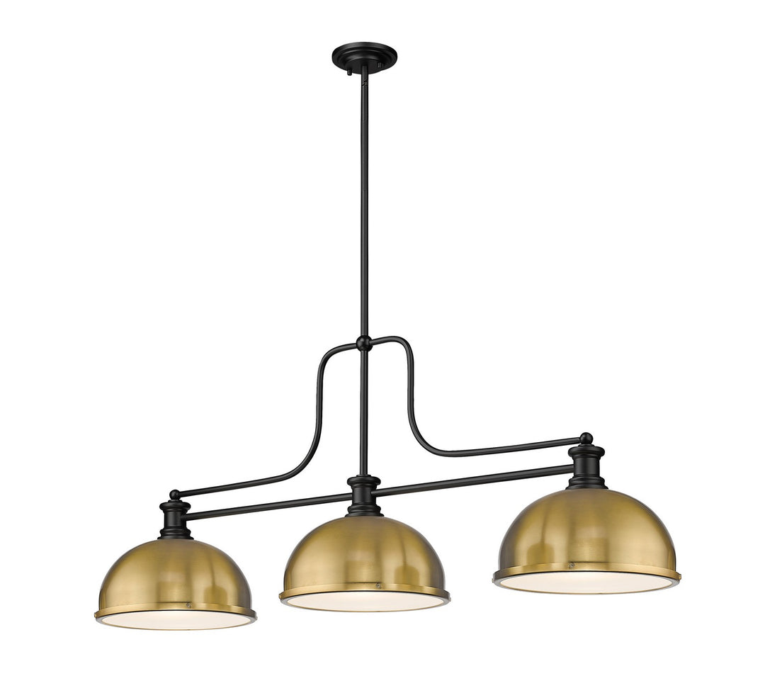 Melange Three Light Billiard in Matte Black - available from The Lighting Shoppe, trusted by Canadian homeowners