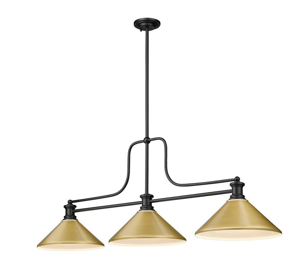 Melange Three Light Billiard in Matte Black - available from The Lighting Shoppe, trusted by Canadian homeowners