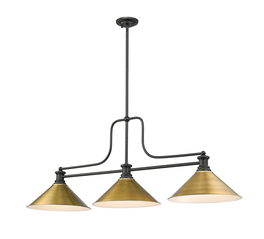 Melange Three Light Billiard in Matte Black - available from The Lighting Shoppe, trusted by Canadian homeowners