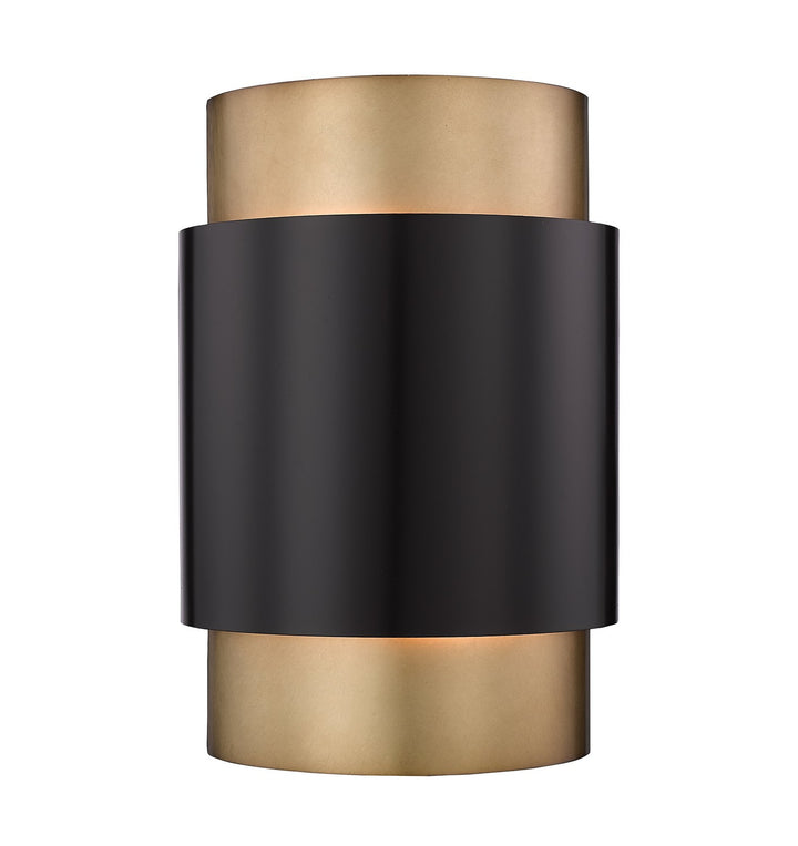 Harlech Two Light Wall Sconce in Bronze + Rubbed Brass - available from The Lighting Shoppe, trusted by Canadian homeowners