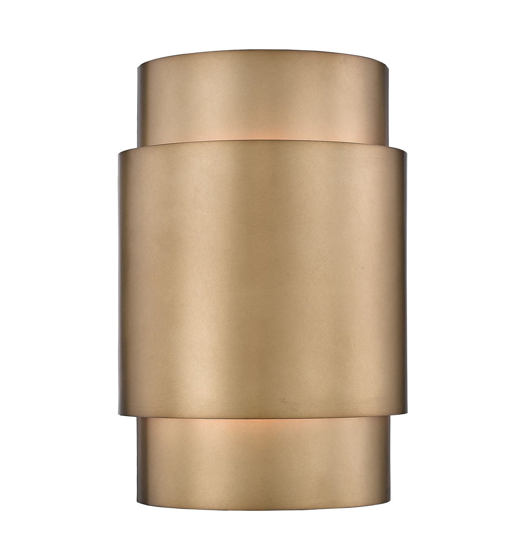Harlech Two Light Wall Sconce in Rubbed Brass - available from The Lighting Shoppe, trusted by Canadian homeowners
