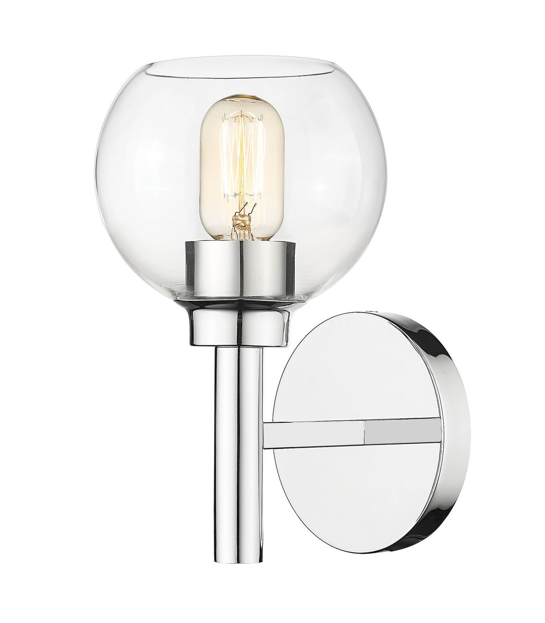 Sutton One Light Wall Sconce in Chrome - available from The Lighting Shoppe, trusted by Canadian homeowners