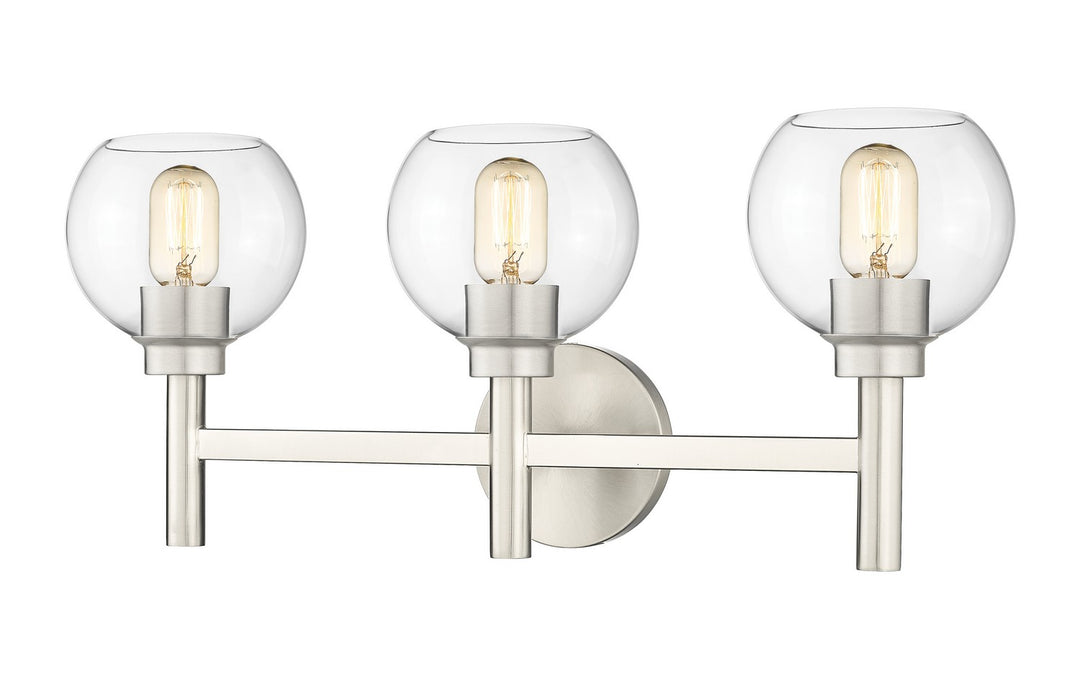 Sutton Three Light Vanity in Brushed Nickel - available from The Lighting Shoppe, trusted by Canadian homeowners