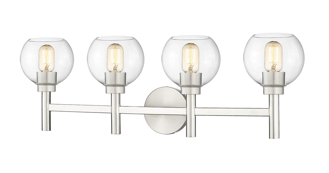 Sutton Four Light Vanity in Brushed Nickel - available from The Lighting Shoppe, trusted by Canadian homeowners