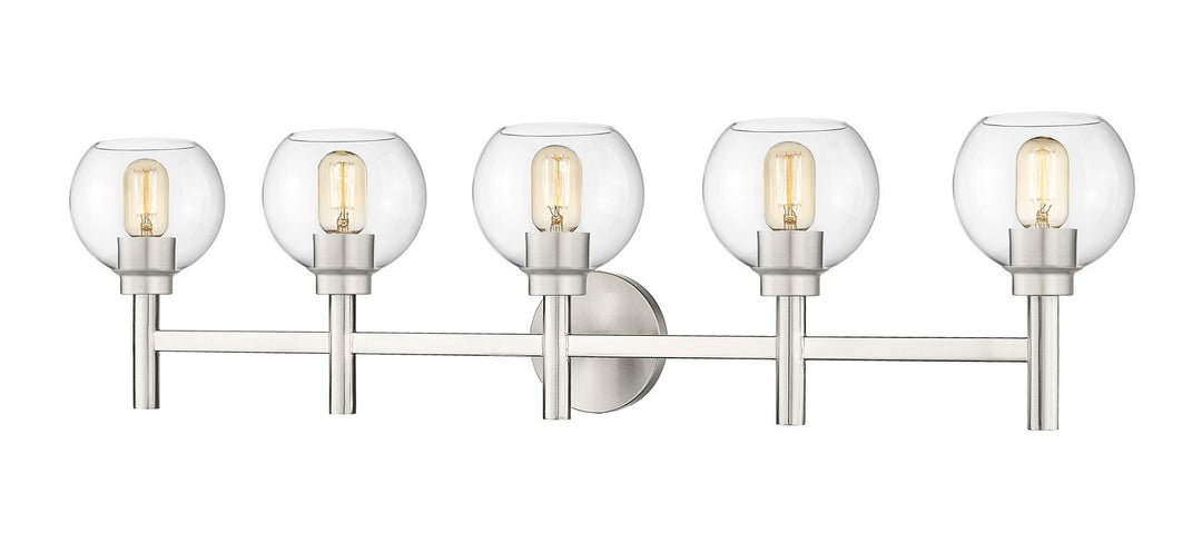 Sutton Five Light Vanity in Brushed Nickel - available from The Lighting Shoppe, trusted by Canadian homeowners