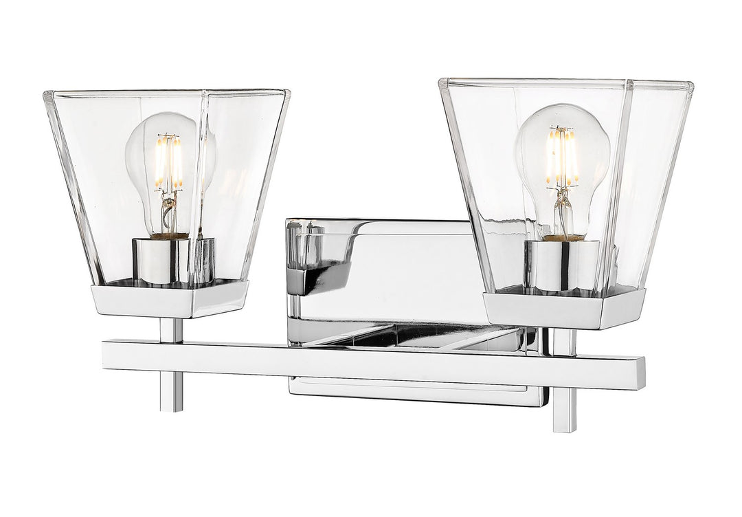 Lauren Two Light Vanity in Chrome - available from The Lighting Shoppe, trusted by Canadian homeowners