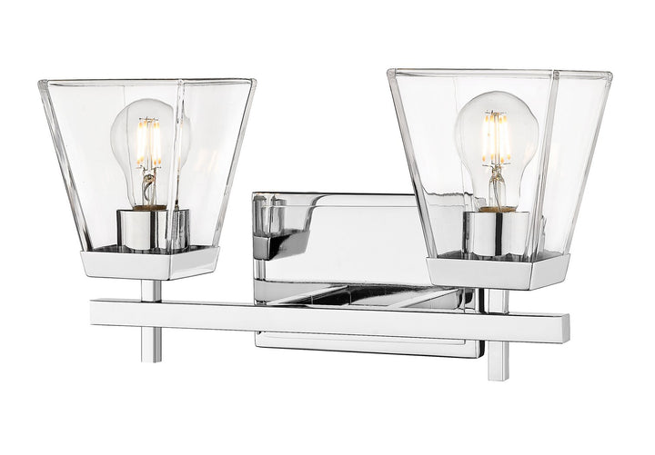 Lauren Two Light Vanity in Chrome - available from The Lighting Shoppe, trusted by Canadian homeowners