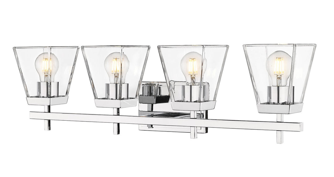 Lauren Four Light Vanity in Chrome - available from The Lighting Shoppe, trusted by Canadian homeowners