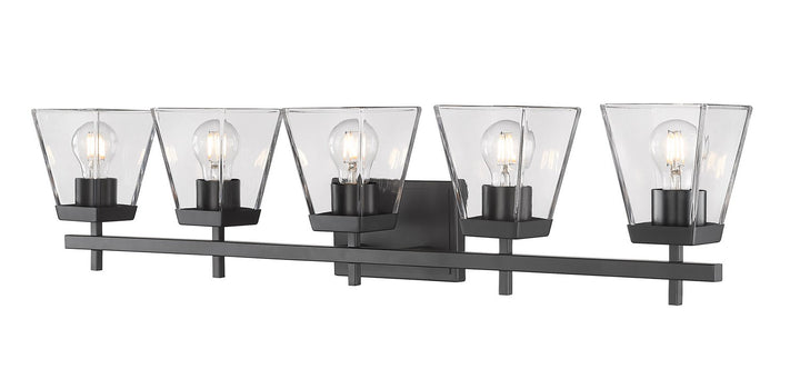 Z-Lite Canada - 819-5V-MB - Five Light Vanity - Lauren - Matte Black