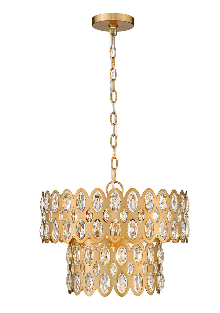Z-Lite Canada - 822P15-HB - Five Light Pendant - Dealey - Heirloom Brass