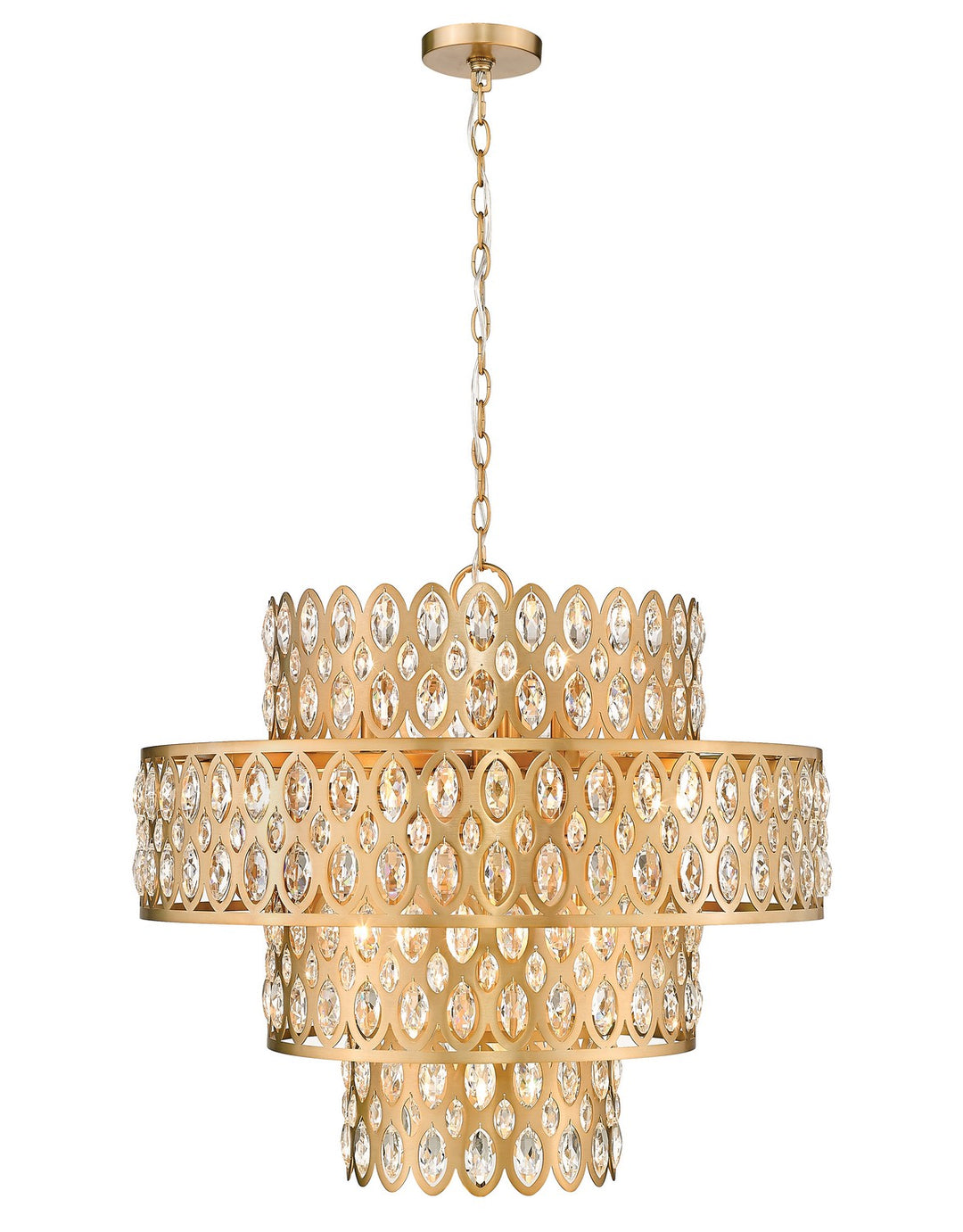 Dealey 13 Light Chandelier in Heirloom Brass - available from The Lighting Shoppe, trusted by Canadian homeowners