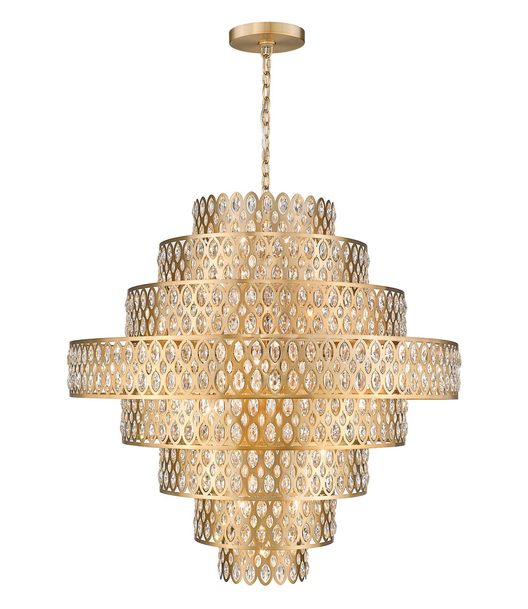 Dealey 25 Light Chandelier in Heirloom Brass - available from The Lighting Shoppe, trusted by Canadian homeowners