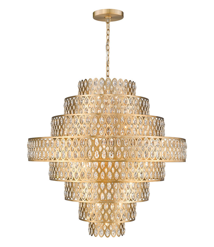 Dealey 25 Light Chandelier in Heirloom Brass - available from The Lighting Shoppe, trusted by Canadian homeowners