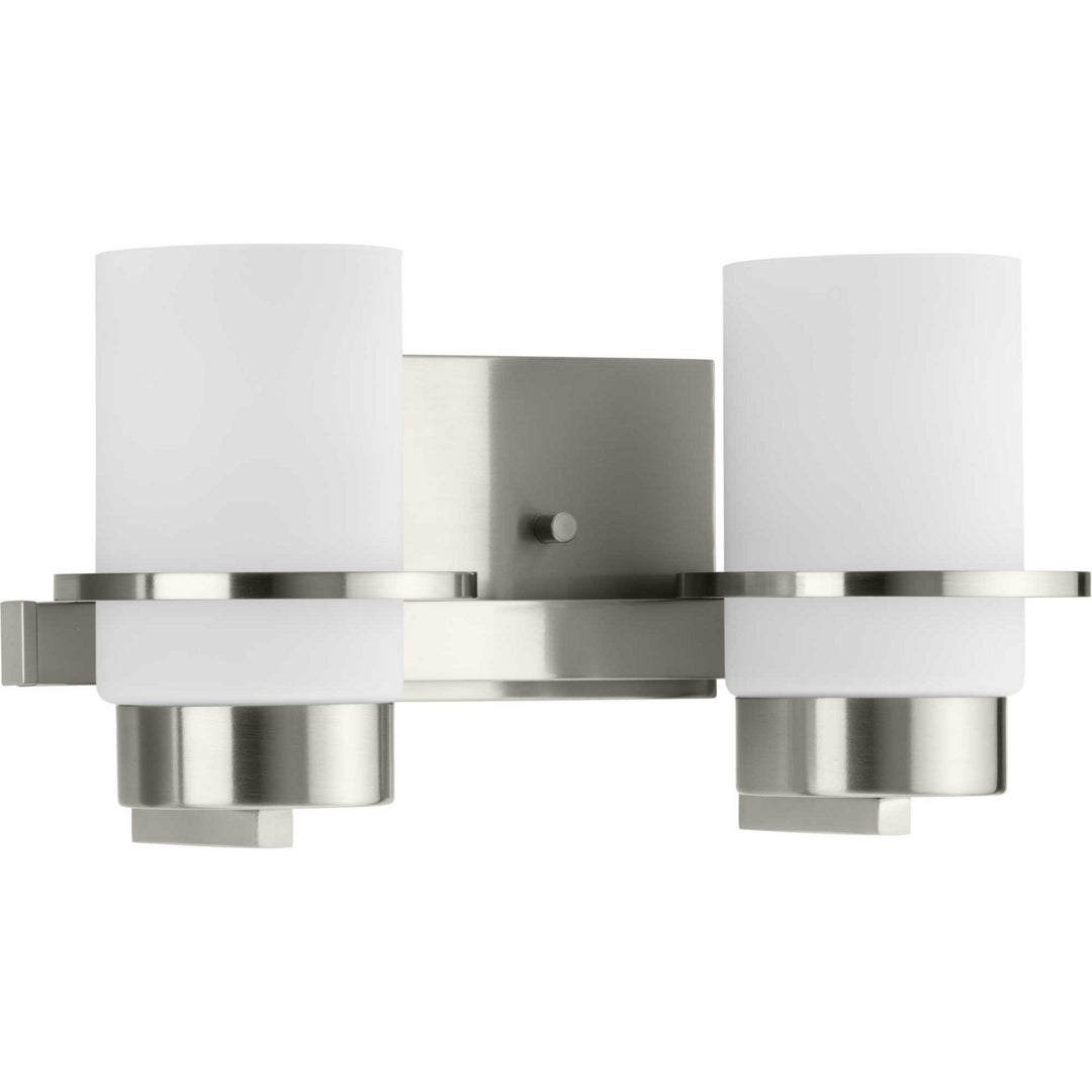 Reiss Two Light Vanity in Brushed Nickel - available from The Lighting Shoppe, trusted by Canadian homeowners