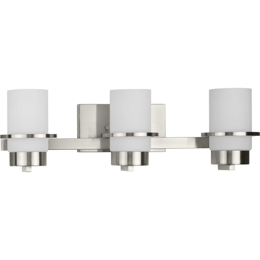 Reiss Three Light Vanity in Brushed Nickel - available from The Lighting Shoppe, trusted by Canadian homeowners