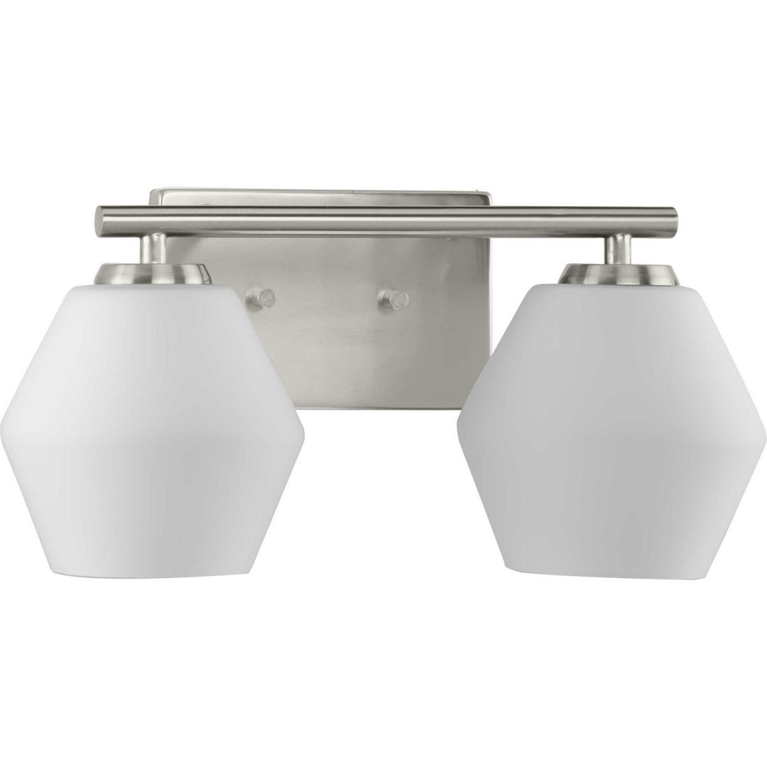 Copeland Two Light Vanity in Brushed Nickel - available from The Lighting Shoppe, trusted by Canadian homeowners