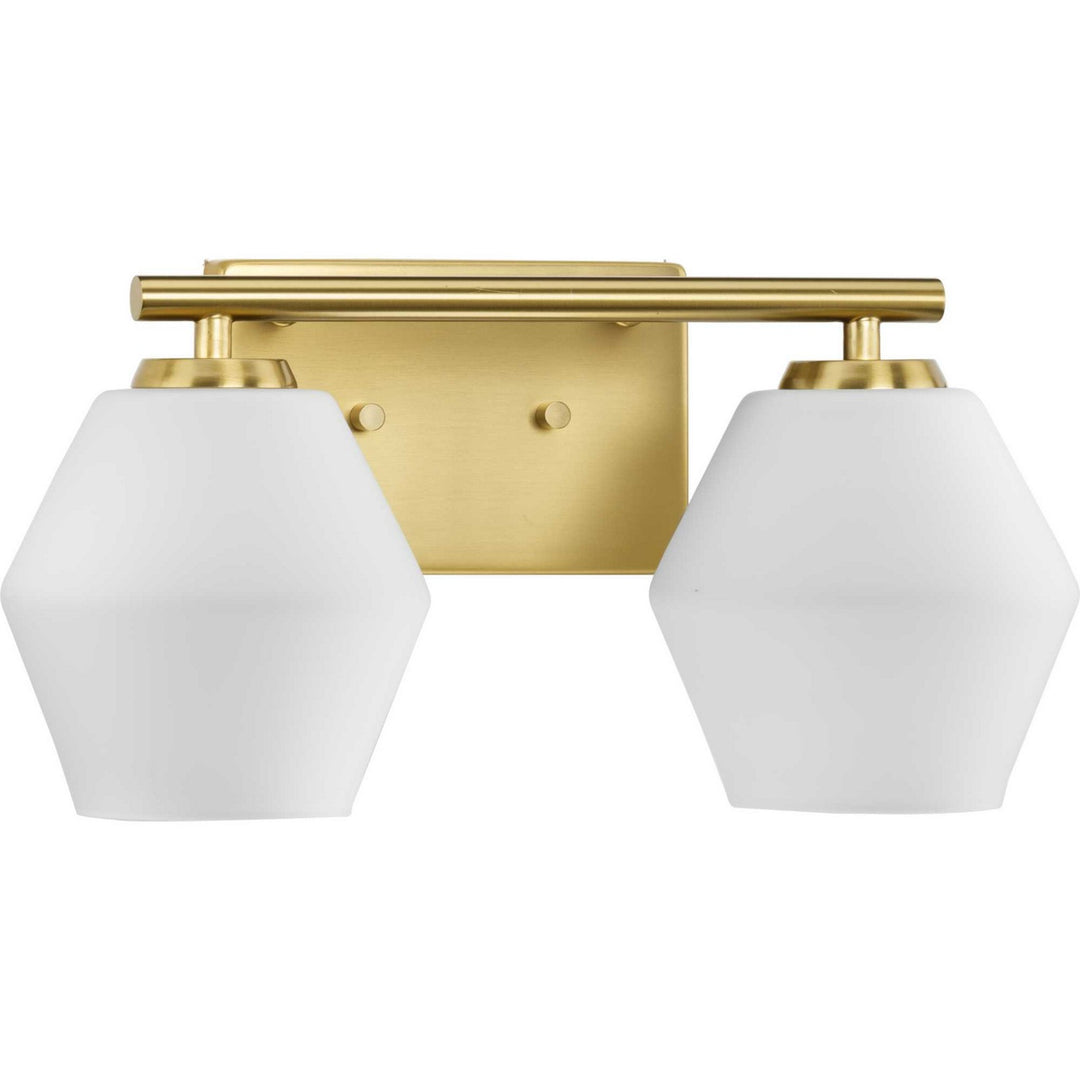 Copeland Two Light Vanity in Brushed Gold - available from The Lighting Shoppe, trusted by Canadian homeowners