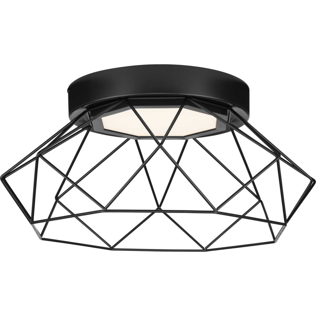 Geodesic LED LED Flush Mount in Matte Black - available from The Lighting Shoppe, trusted by Canadian homeowners