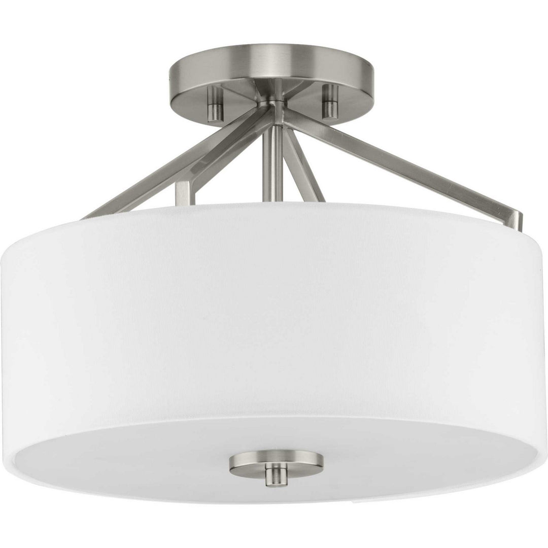 Goodwin Two Light Semi Flush Mount in Brushed Nickel - available from The Lighting Shoppe, trusted by Canadian homeowners