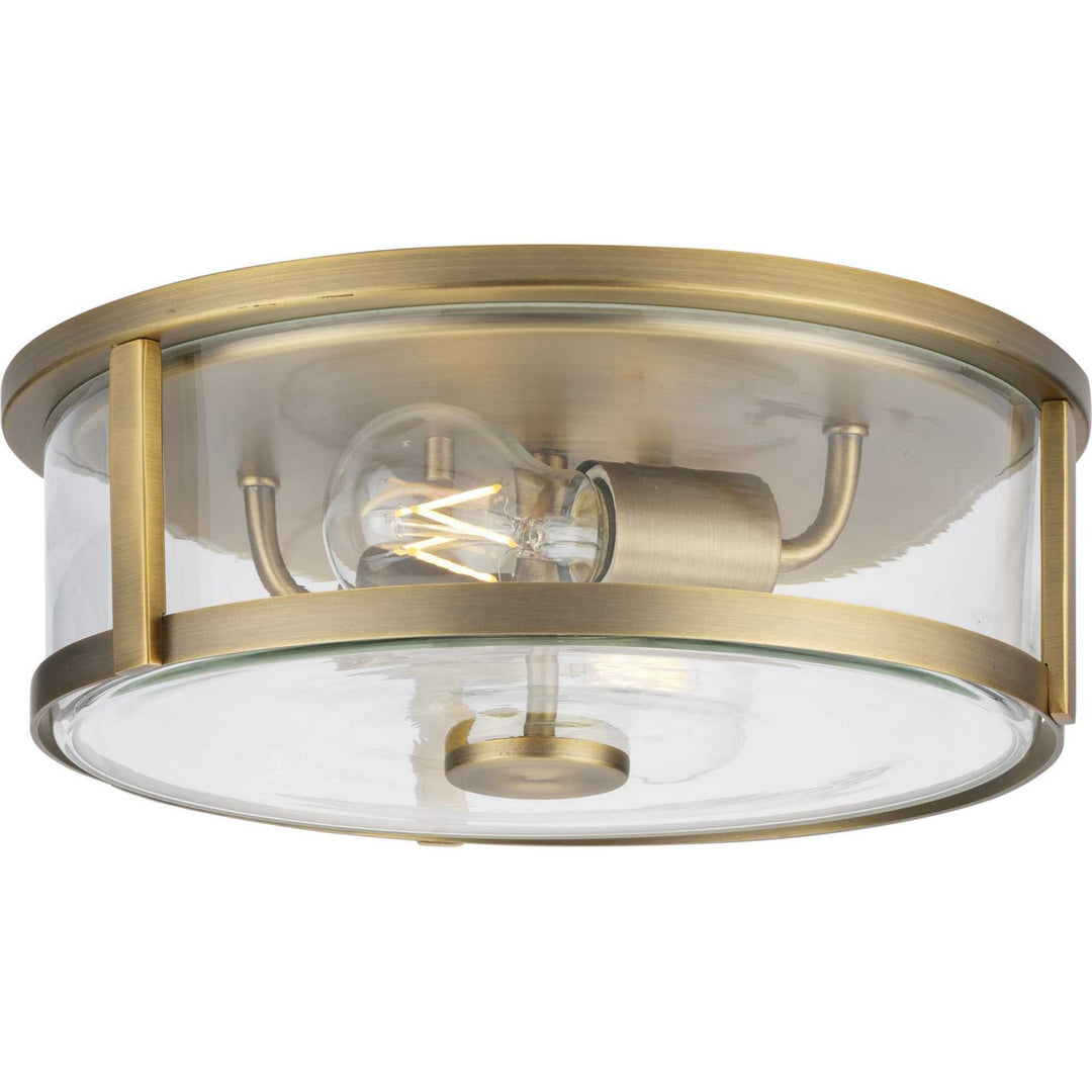 Progress Canada - P350253-163 - Two Light Flush Mount - Gilliam - Vintage Brass