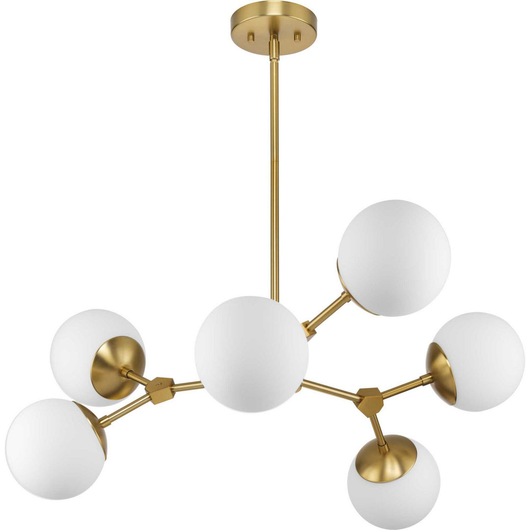 Haas Six Light Chandelier in Brushed Bronze - available from The Lighting Shoppe, trusted by Canadian homeowners