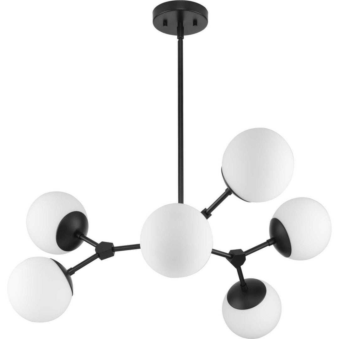 Haas Six Light Chandelier in Matte Black - available from The Lighting Shoppe, trusted by Canadian homeowners