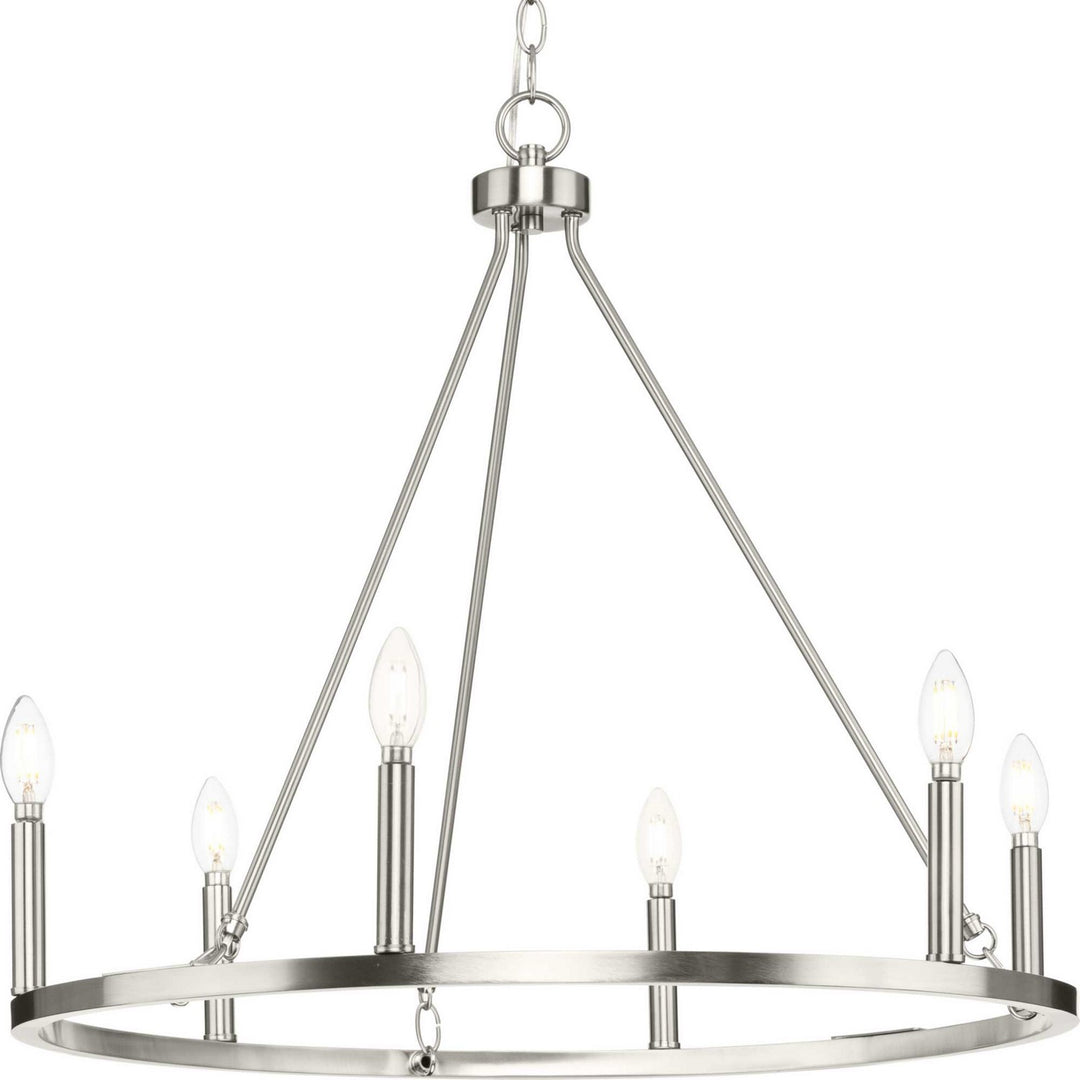 Progress Canada - P400313-009 - Six Light Chandelier - Gilliam - Brushed Nickel