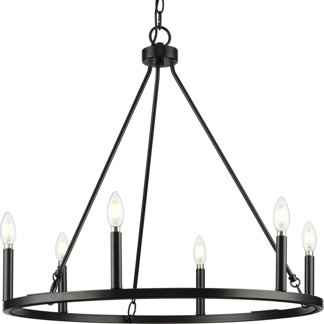 Progress Canada - P400313-31M - Six Light Chandelier - Gilliam - Matte Black