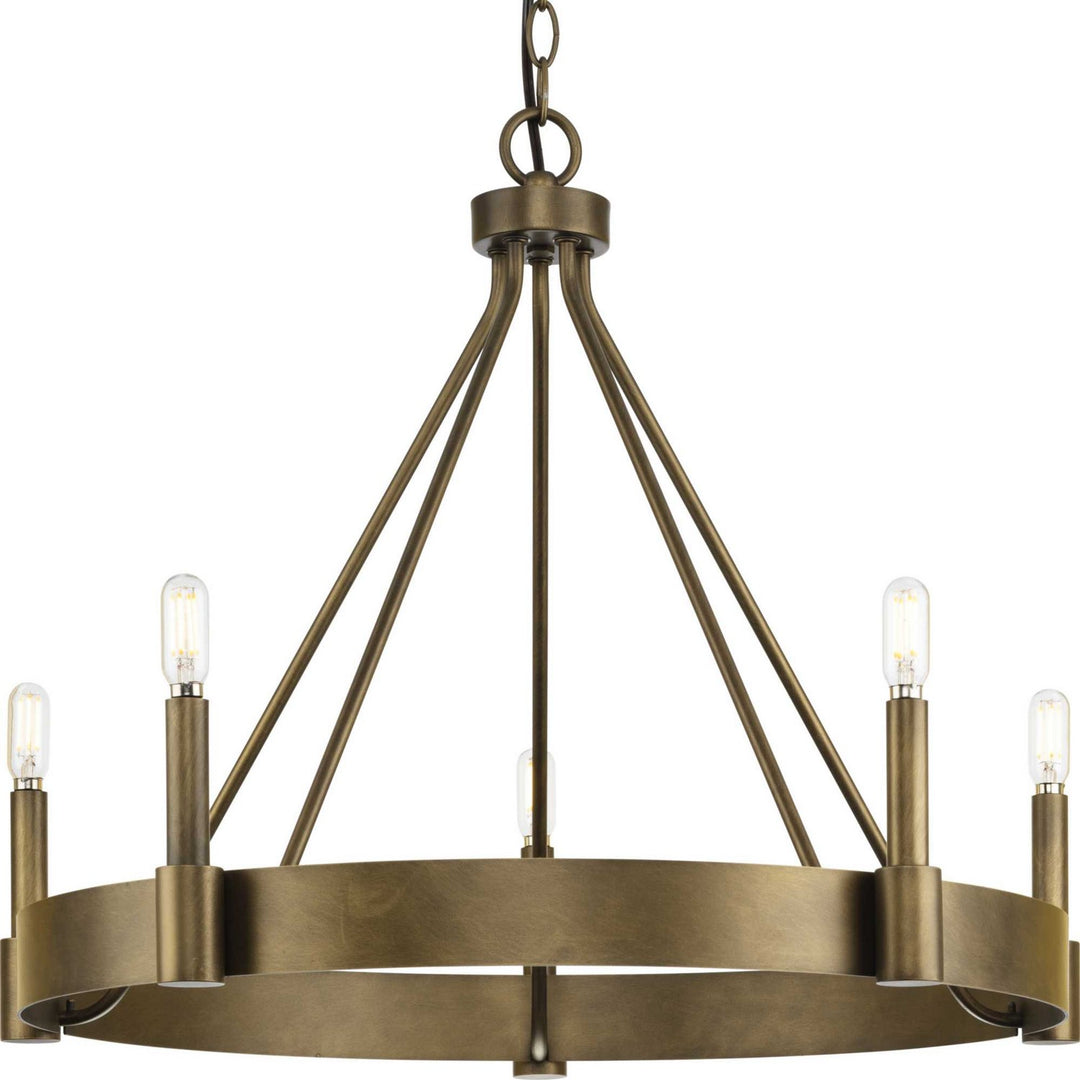 Progress Canada - P400318-196 - Five Light Chandelier - Breckenridge - Aged Bronze